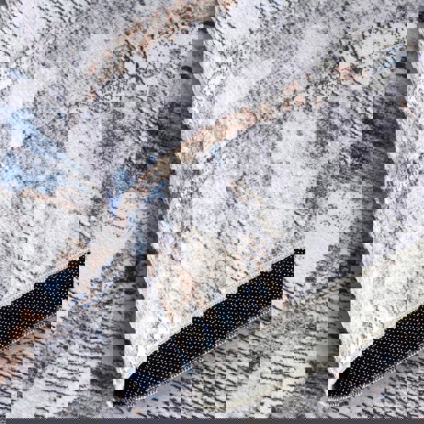 Shortpile Rug Dark Blue – Abstract Modern