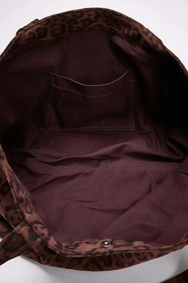 WOVCOR Leopard Print Women's Maxi Shoulder Bag
