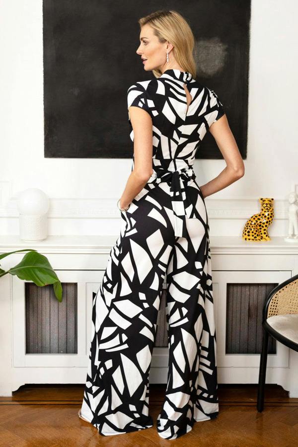 HotSquash Wide Leg Jumpsuit with Cap Sleeves