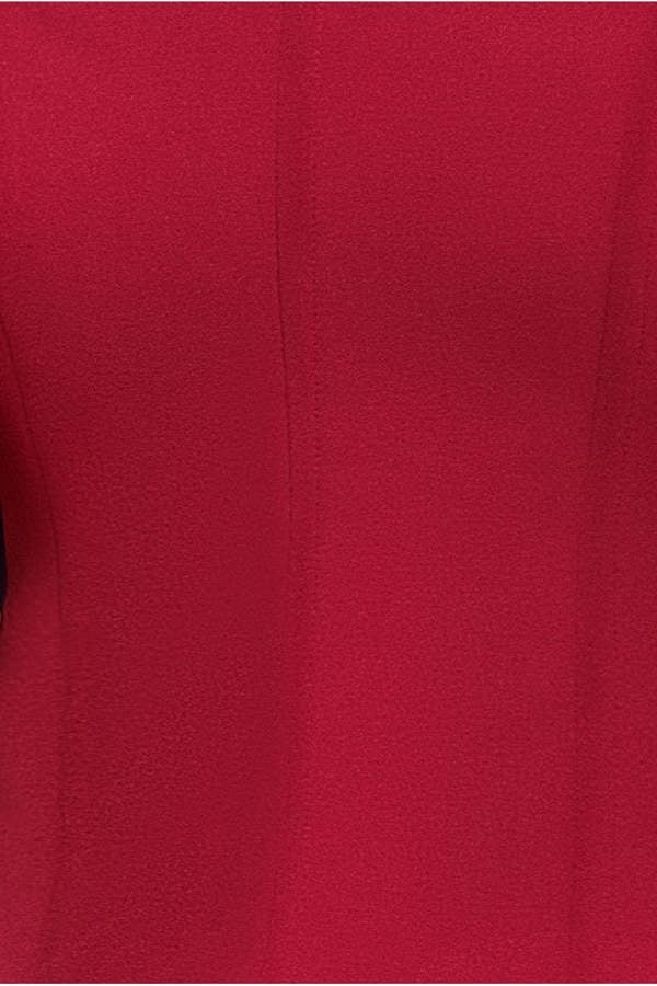 3D Textured Sleeve Scuba Corset Top - Burgundy T235