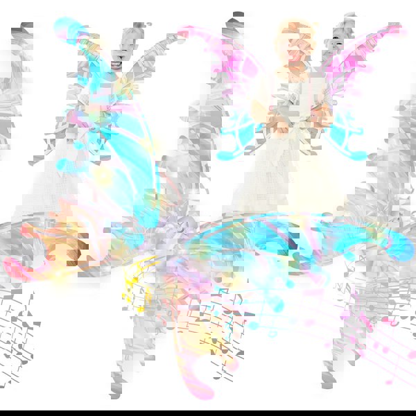 deAO Toys Glowing Butterfly Wings Fairy Costume Angel Wings for Girls Fun Play Fancy Dress-up