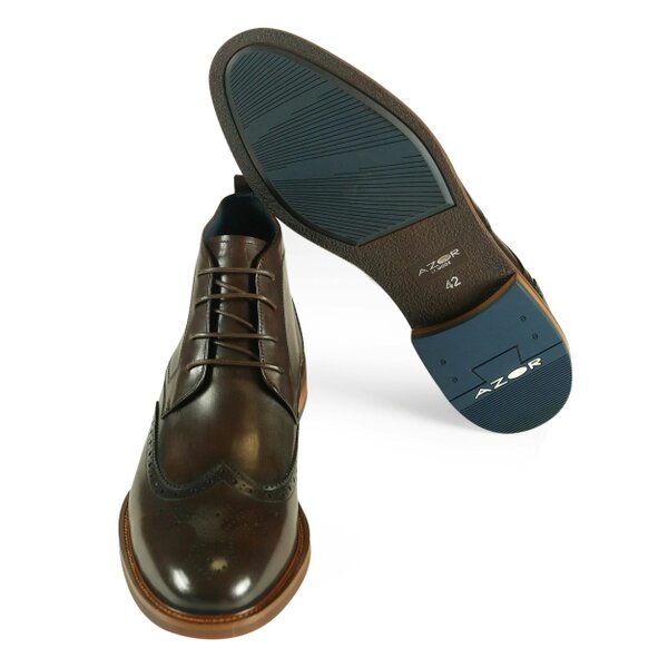 Azor Rimini Brogue Derby Boot - Brown