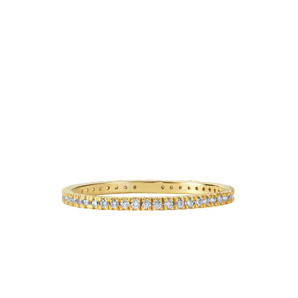 BLOOMTINE | Illuminess™ 14K Gold Vermeil French Pave Eternity Stacking Ring