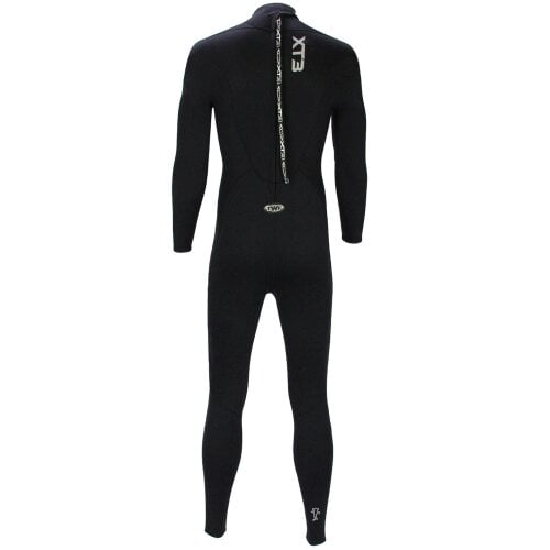TWF Mens XT3 - Back Zip 3mm Fullsuit Wetsuit - Black