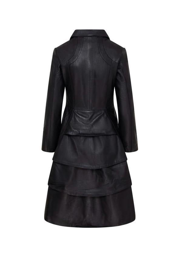 Infinity Leather Womens Gothic Full Length Victorian Leather Coat - Vantaa