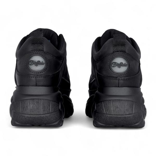 Buffalo Womens Black Leather Chunky Platform Fashion Trainers - 1339-14-2.0