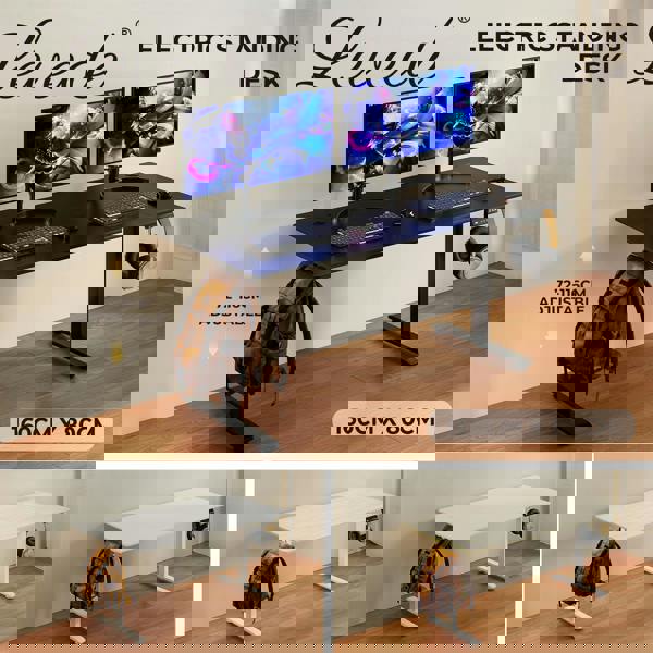 Levede Electric Standing Desk  Adjustable Height Workstation 160cm Metal Frame