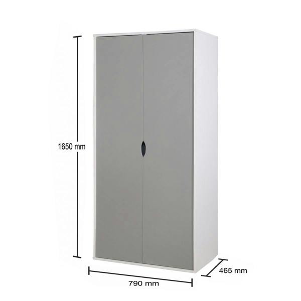 Timber Art Design Alton 2 Door Double Wardrobe Bedroom Furniture Cupboard