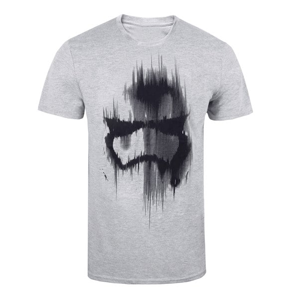 Star Wars Mens Trooper Mask T-Shirt - Grey Marl