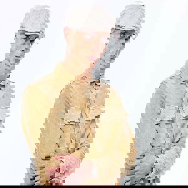 Heritage Traditions Carlyle Herringbone Linen Newsboy Cap