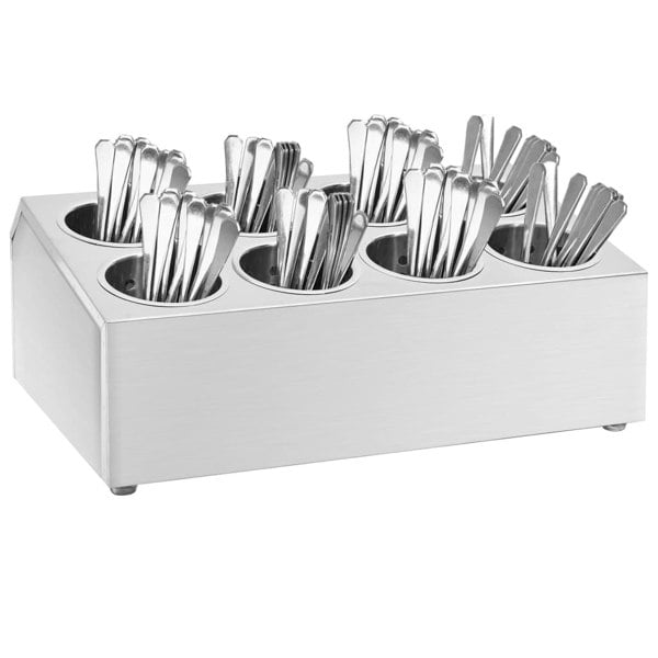 Berkfield Cutlery Holder 8 Grids Rectangular Stainless Steel