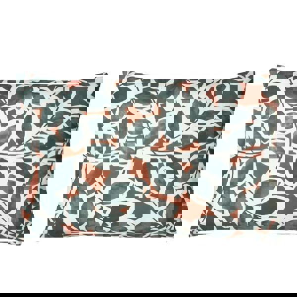 Paoletti Willow Botanical Cushion Cover - Brick Red/White/Green