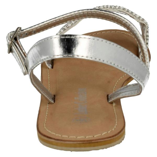 Spot On Ladies Spot On Leather Collection Beaded Sandals