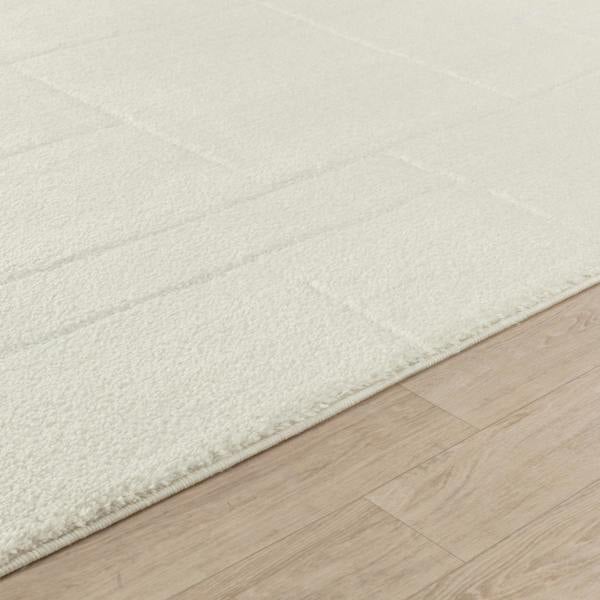 Livabliss Freud-Modern Ivory Off-White High Pile Rug