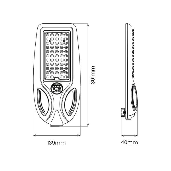 Milagro Venice Solar Lamp 50W 450Lm 4000K Ip65 Black