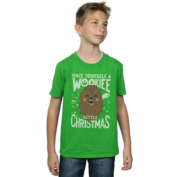 Star Wars Boys Wookiee Little Christmas T-Shirt - Irish Green