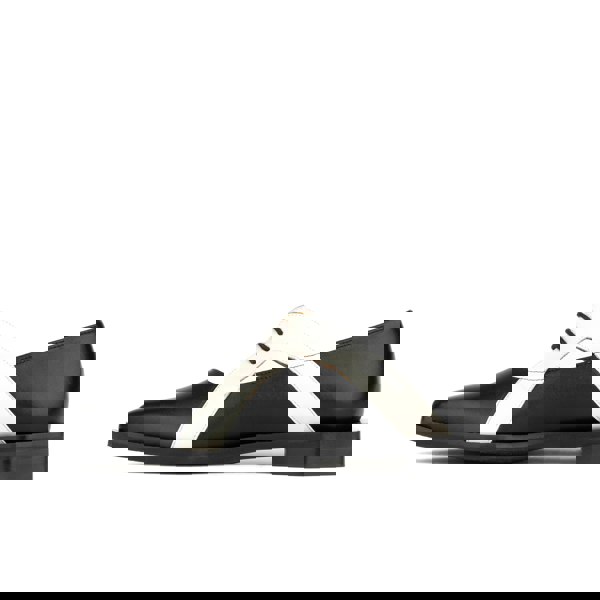 Embassy London Harlowe - Black & White - Women's cutout leather lace up shoe