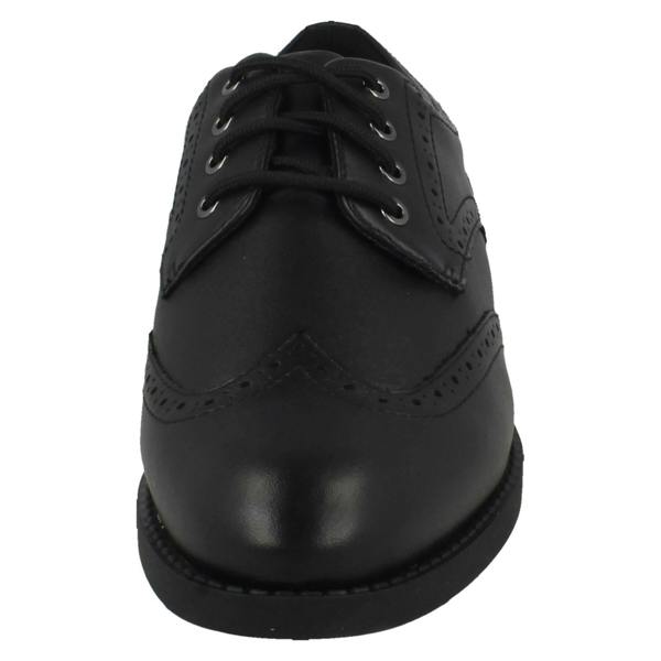 Clarks Girls Clarks Lace Up Brogue School Shoes Tapa Pure