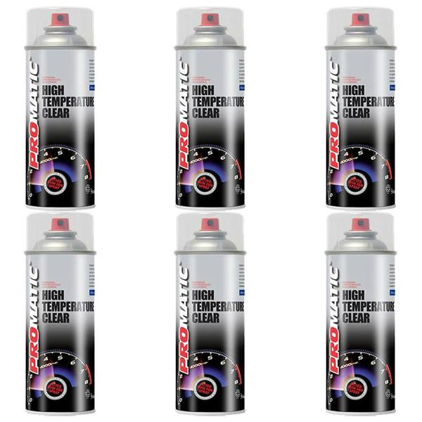 Promatic 6X Promatic Clear High Temperature Spray Paint 400ml