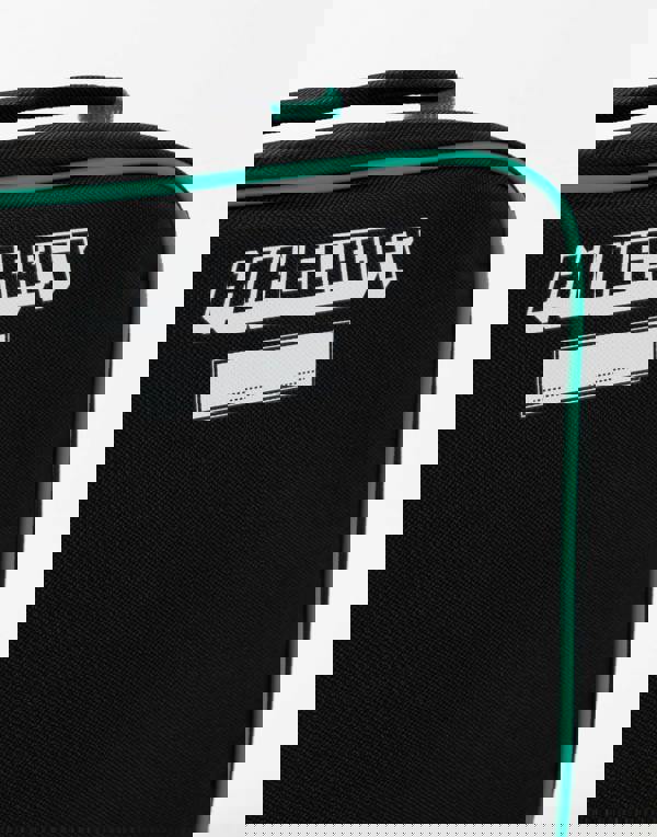 Minecraft Unisex Kids Black Multi-Character Placement Prints Lunch Bag Bottle and 3 Snack Pot