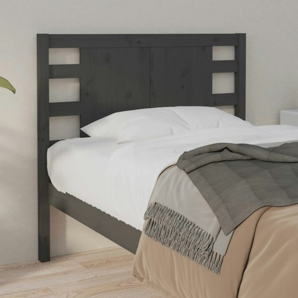 Berkfield Headboard Grey 96x4x100 cm Solid Wood Pine
