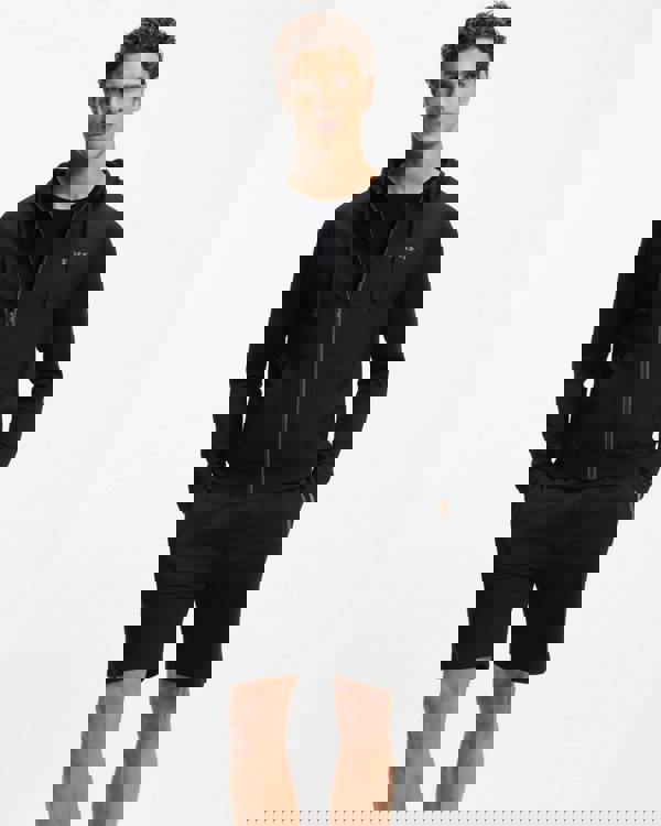 BOSS Orange Mens Authentic Zip Up Loungewear Hoodie 50545573 - Black 004