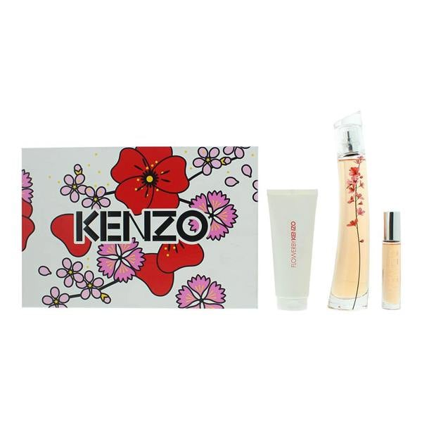 Flower Ikebana Kenzo Flower Ikebana Sakura Eau de Parfum 3 Piece Gift Set