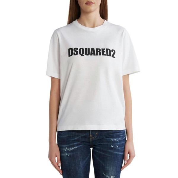 DSQUARED2 Bold Logo Loose Fit White  T-Shirt XS
