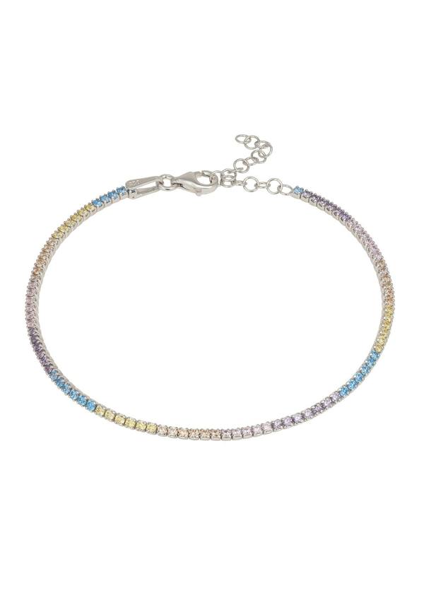 Multicolored bracelet on a white background