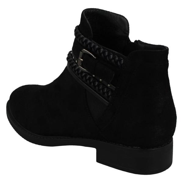 Spot On Ladies Spot On Low Heel Ankle Boots F51032