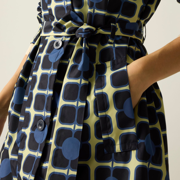 Regatta Womens Orla Kiely Waterproof Trench Coat - Navy