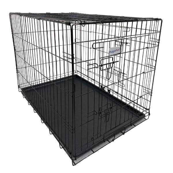 HugglePets Dog Cage with Plastic Tray