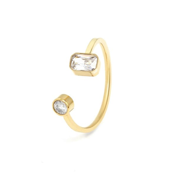 Say It With April Diamond Birthstone Ring - Yellow Gold Plated