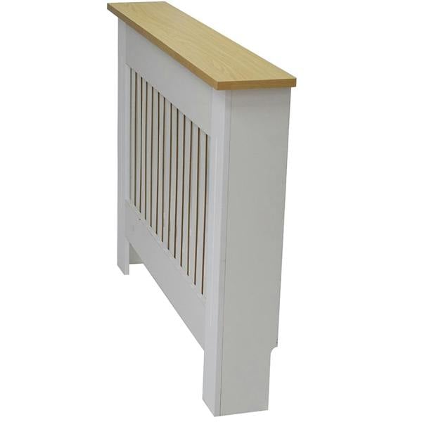 Gr8 Home Radiator Cover White Modern Shelf Cabinet Wooden Slat Grill Furniture