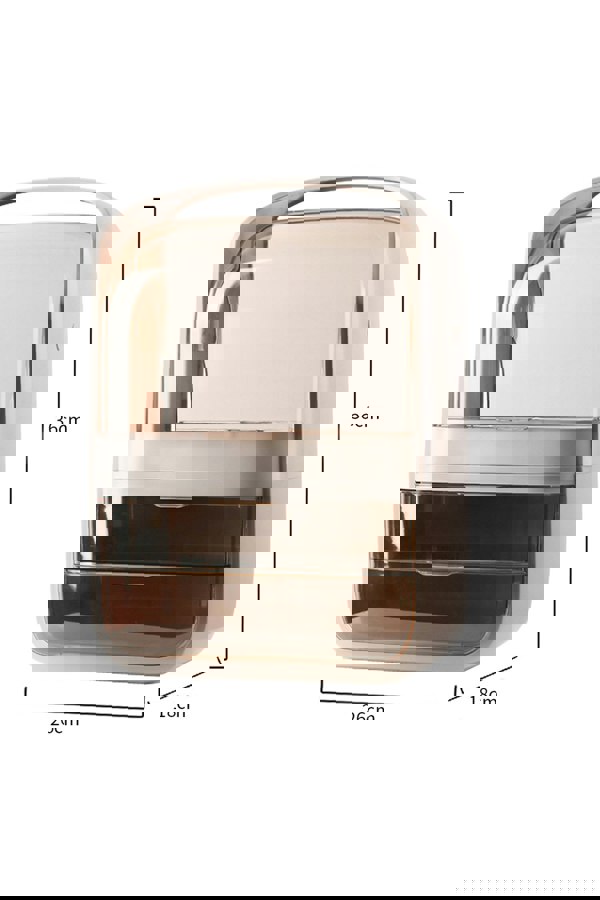 Living and Home Makeup Organiser for Vanity, Clear Cosmetic Storage Organizer, Skin Care Lipstick Holder Organizer and Display Box with Lid