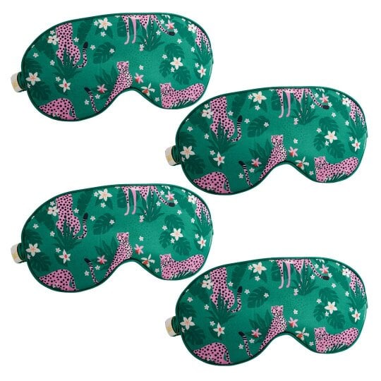Satin Sleep Mask Multipack Sets - Various Designs - Cheetah