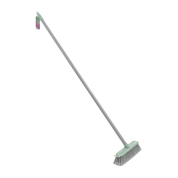 JVL Angled Sweeping Brush With Soft Bristles - Grey