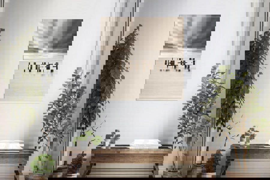 monochrome beach pier canvas print