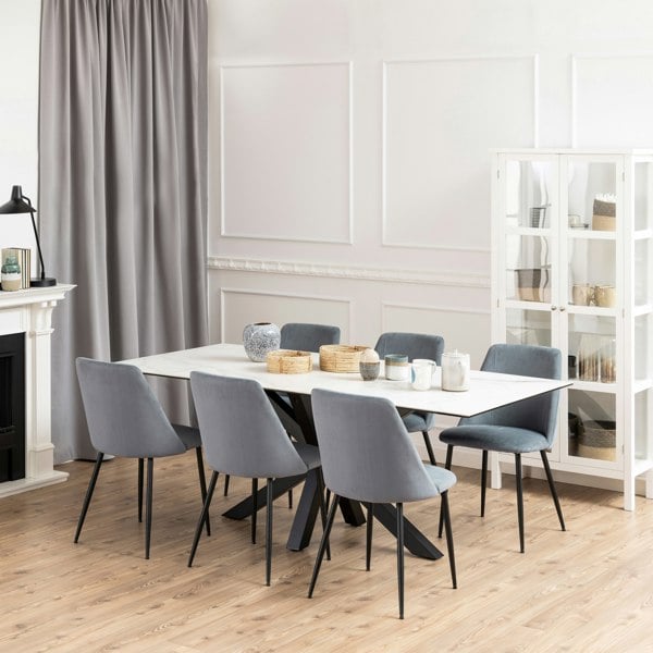 Furniture To Go Heaven Dining Table with Ceramic White Top