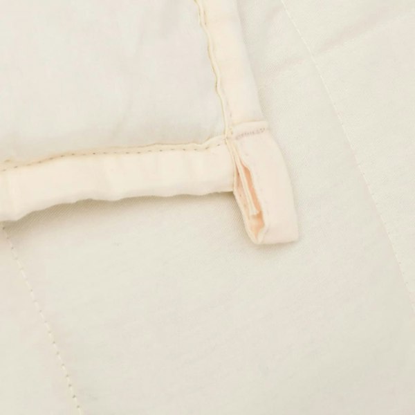 Berkfield Weighted Blanket Light Cream 152x203 cm 11 kg Fabric