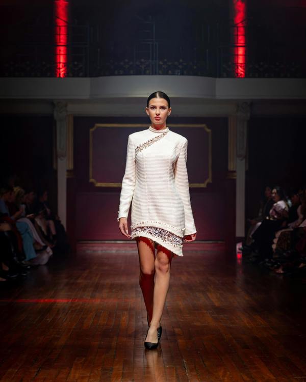 LuvForever Aurelia Rose - Ivory Mini Dress