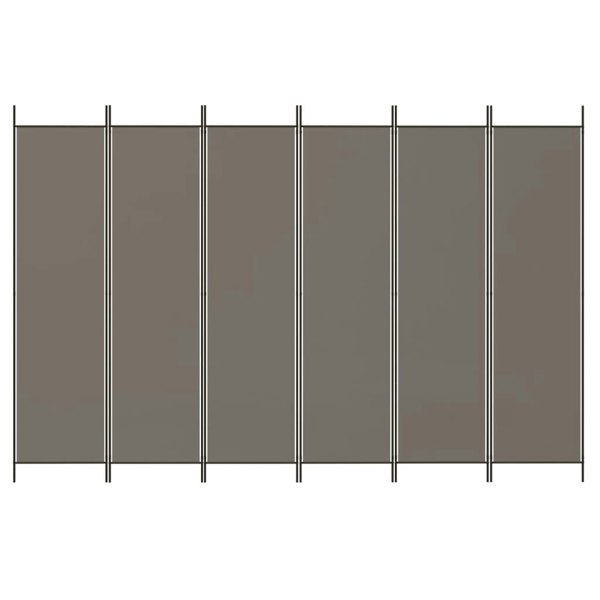 Berkfield 6-Panel Room Divider Anthracite 300x220 cm Fabric