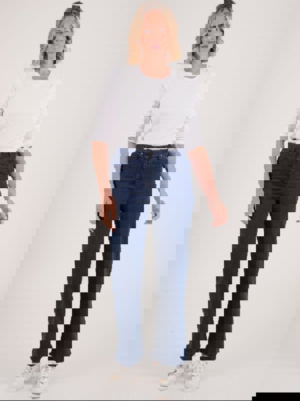 PennyPlain 5 Pocket Wide Leg Denim - Denim