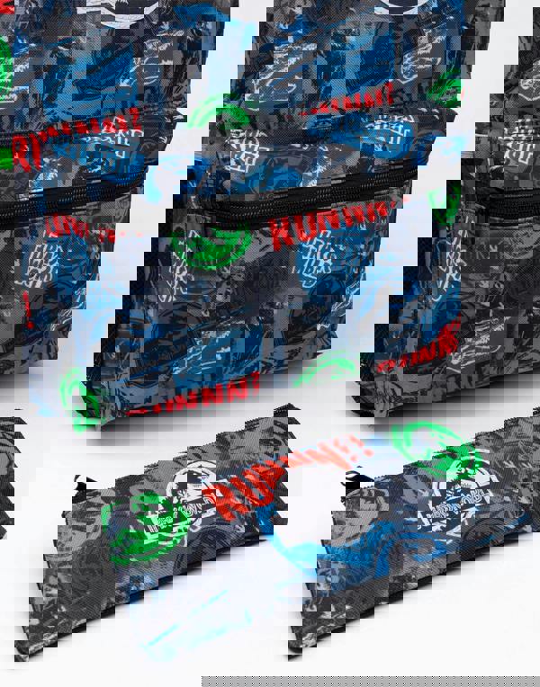 Jurassic World Boys Black Logo 4 Piece Backpack Set (One Size)