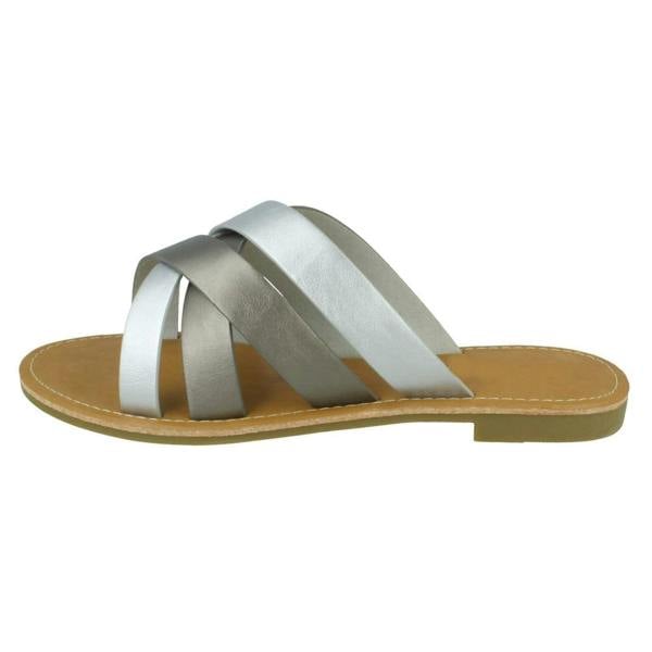 Savannah Ladies Savannah Wide Fitting Flat Strappy Mules F00387