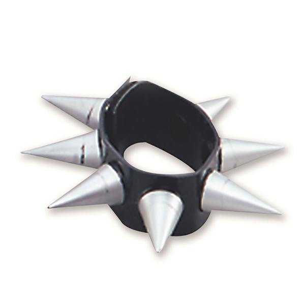 Bristol Novelty Unisex Adults Spike Bracelet - Black/Grey - 