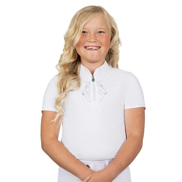 Coldstream Childrens/Kids Next Generation Hermitage Diamante Show Shirt - White - 