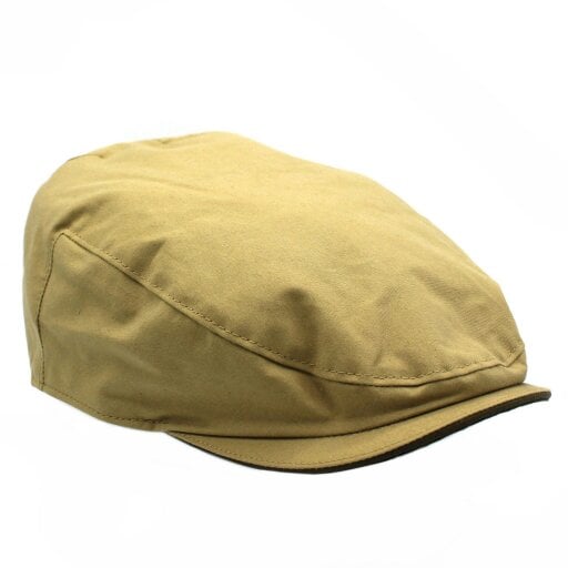 Heather Hats & Accessories Water And Sun Resistant Cotton Flat Cap, Cotton Lining, Outdoor Wear, Desert Sand