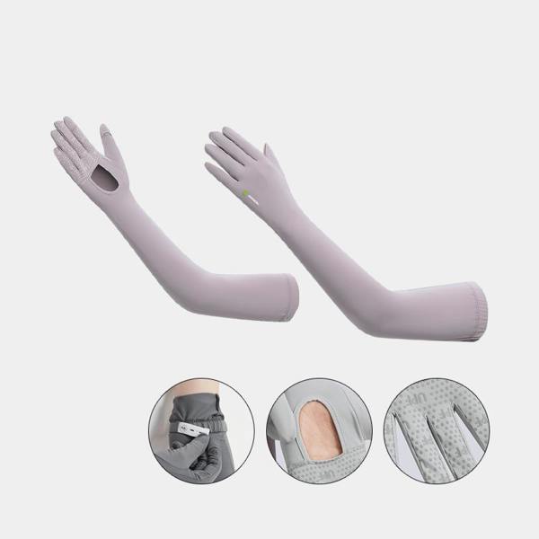 Anniou Full Arm UV Protection Sleeves - purple