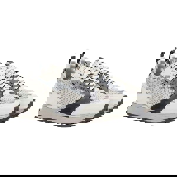 Hugo Boss Mens Icelin Leather Running Shoes - Natural